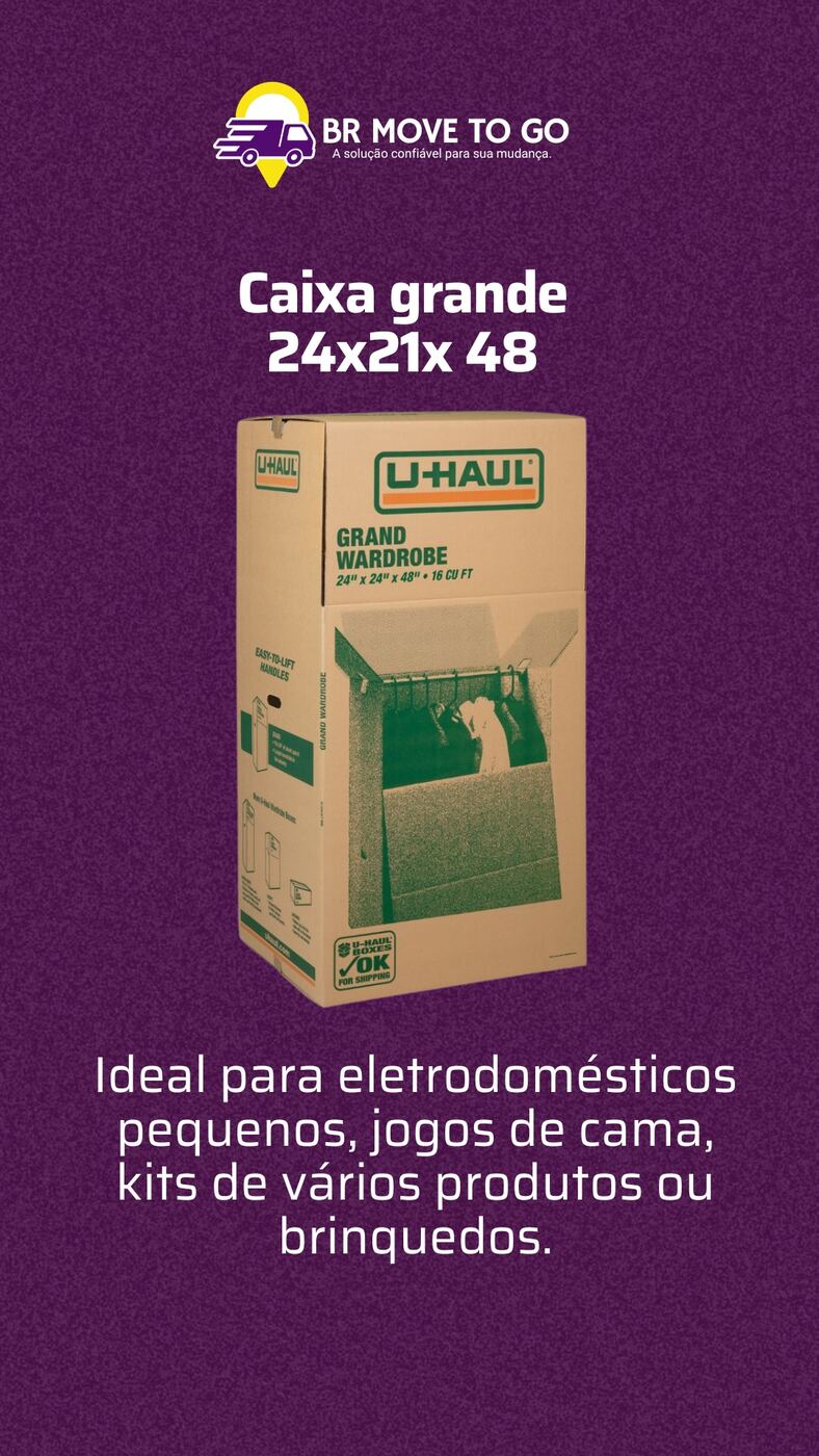 Exemplo de caixa grande utilizada em mini mudanças