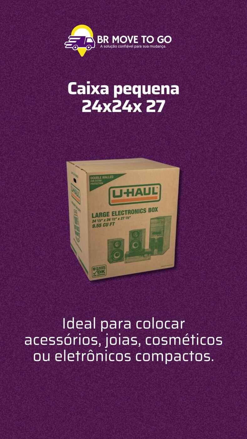 Exemplo de caixa menor para itens compactos